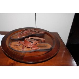 Mont blanc Leather Sandals Buckle Strap Strappy Hippie Italy Womens 10‎ Boho